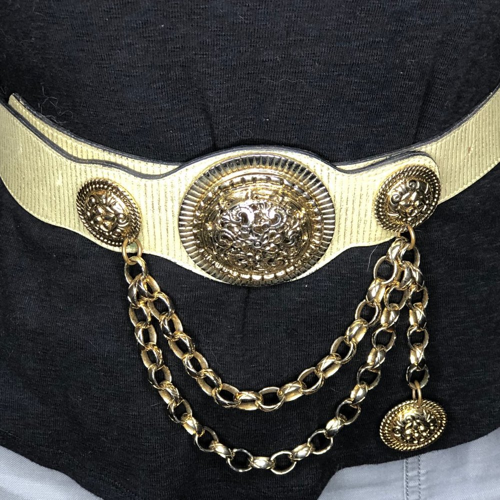Vintage Leatherock Designer Women's Belt, Size Medium